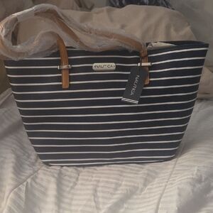 Nautica Classic Navy and White Tote